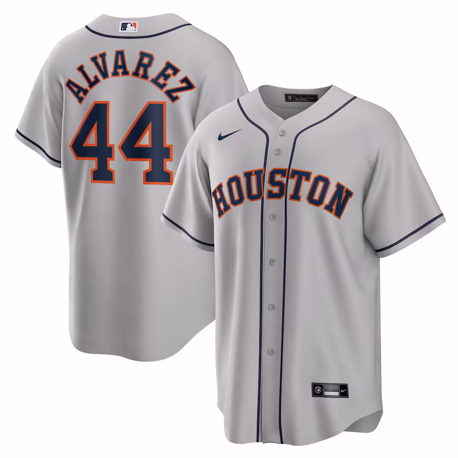 Men's Houston Astros Yordan Álvarez Nike Gray Road Replica Player Jersey