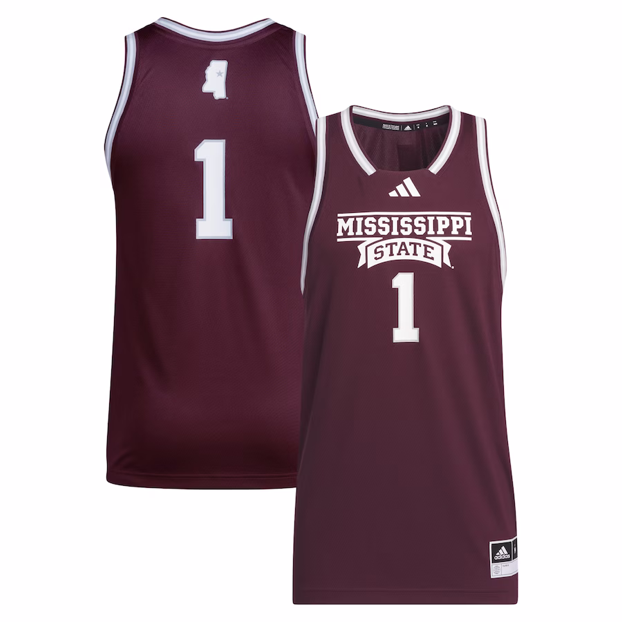 #1 Mississippi State Bulldogs adidas Swingman Jersey - Maroon