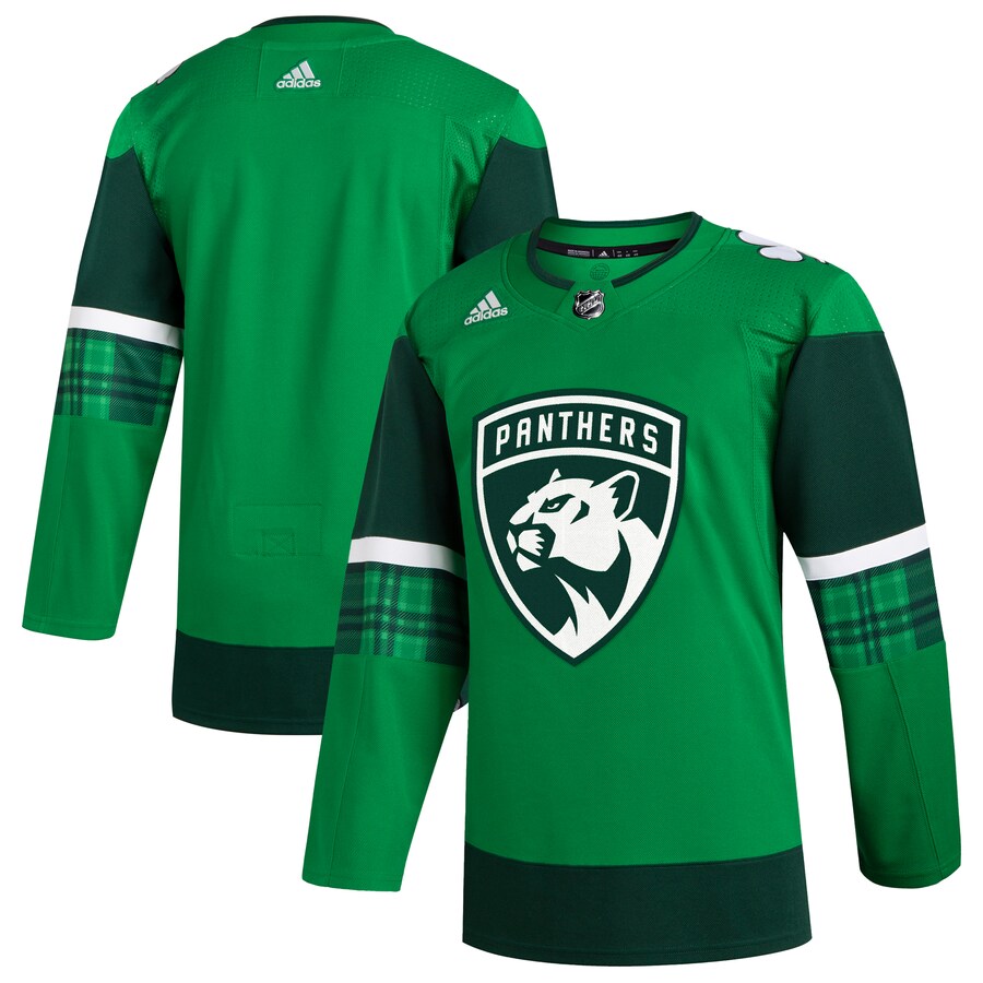 Men's Florida Panthers  adidas Kelly Green 2023 St. Patrick's Day Primegreen Authentic Jersey