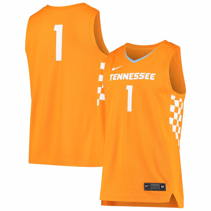 #1 Tennessee Volunteers Nike Unisex Replica Basketball Jersey - Tennessee Orange