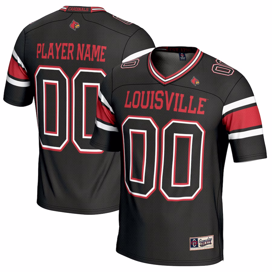Louisville Cardinals GameDay Greats Youth NIL Pick-A-Player Football Jersey - Black