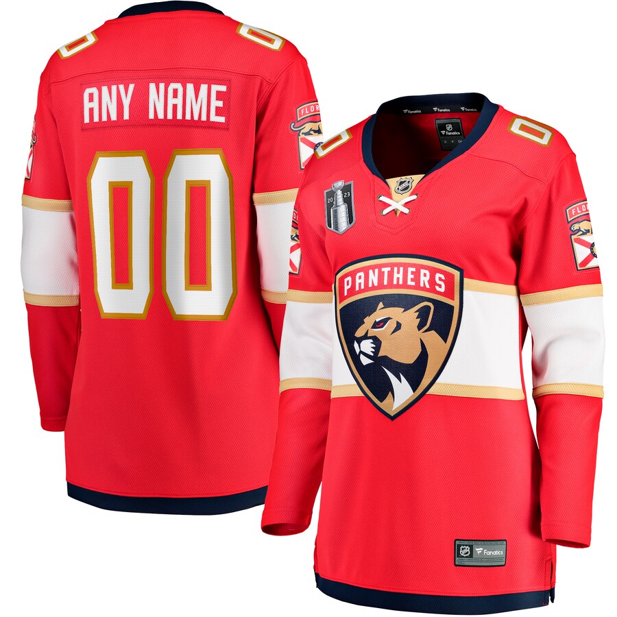 Women's Florida Panthers  Fanatics Branded Red 2023 Stanley Cup Final Home Breakaway Custom Jersey