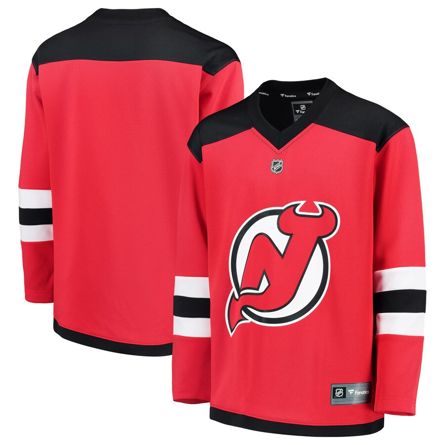 Youth New Jersey Devils Fanatics Branded Red Home Replica Blank Jersey