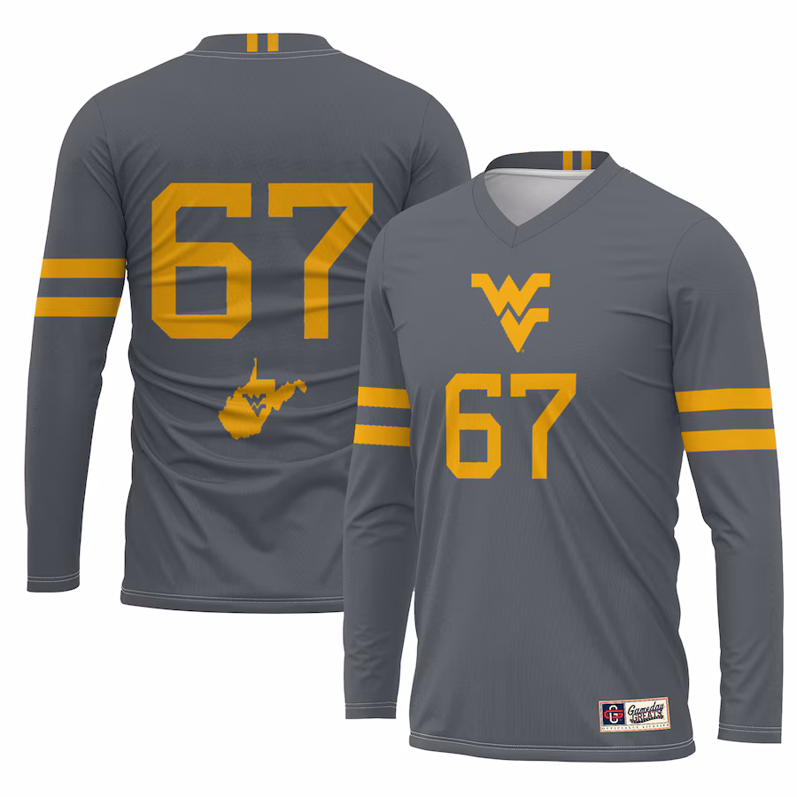 #1 West Virginia Mountaineers GameDay Greats Unisex Lightweight Volleyball Jersey - Gray