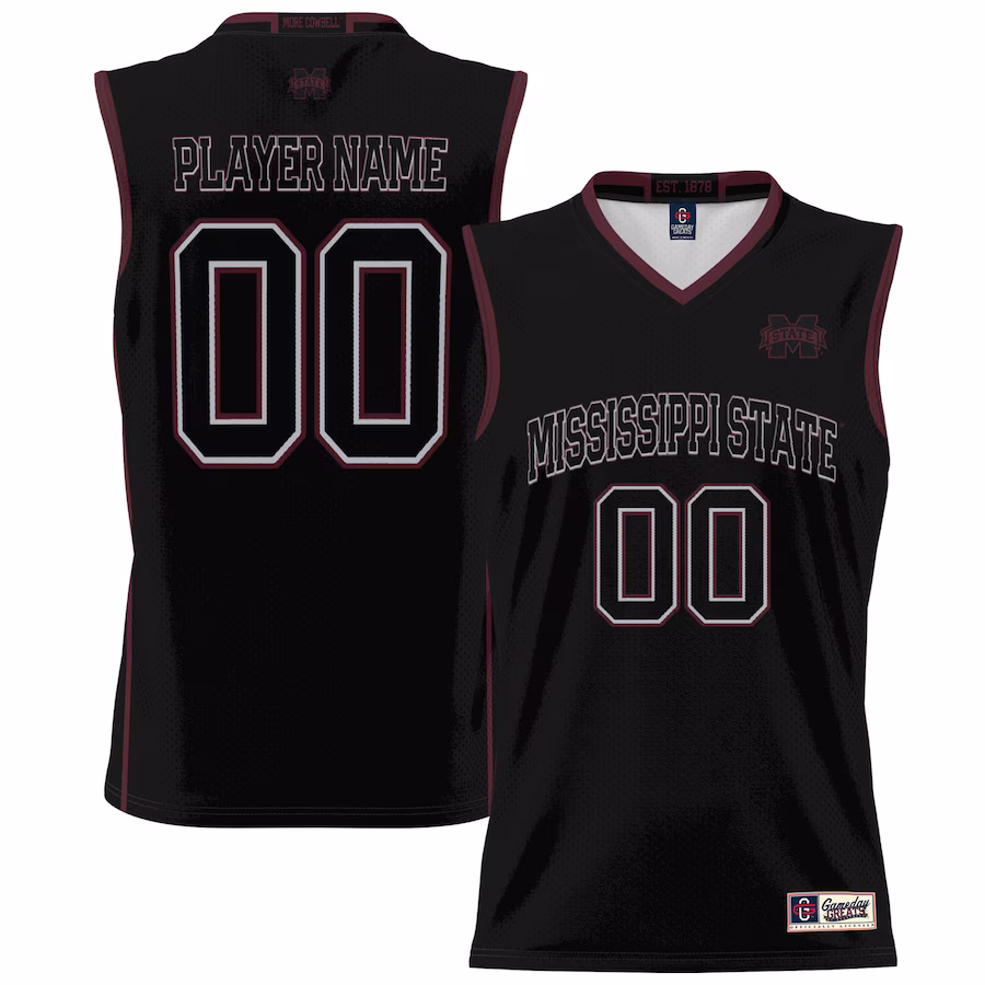 Mississippi State Bulldogs GameDay Greats Youth NIL Pick-A-Player Lightweight Basketball Jersey - Black