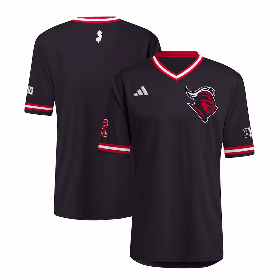 Rutgers Scarlet Knights adidas Replica Baseball Jersey - Black