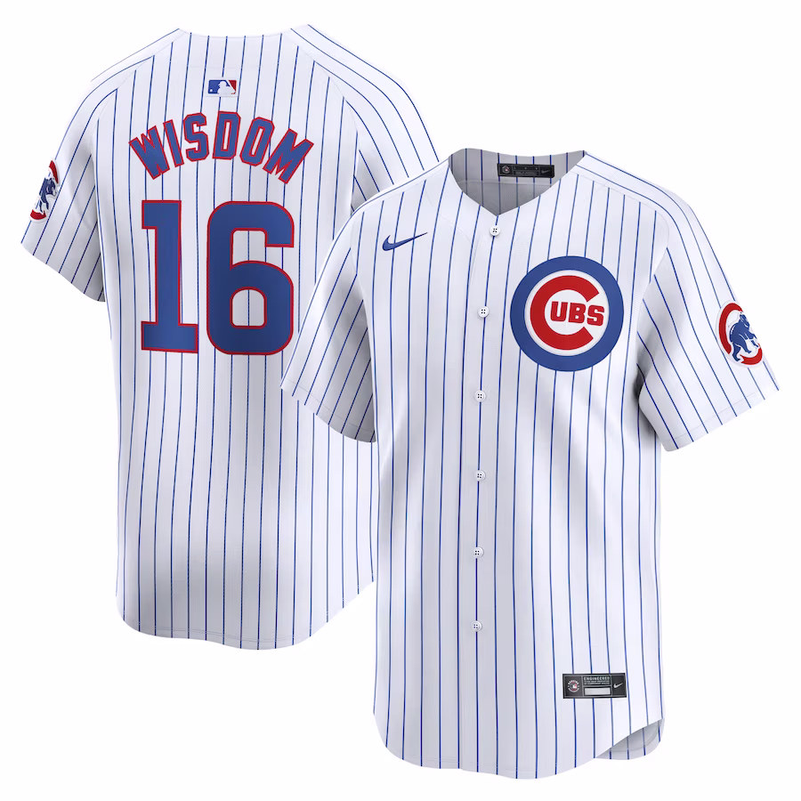 Men's Chicago Cubs Patrick Wisdom Nike White Home Limited Player Jersey