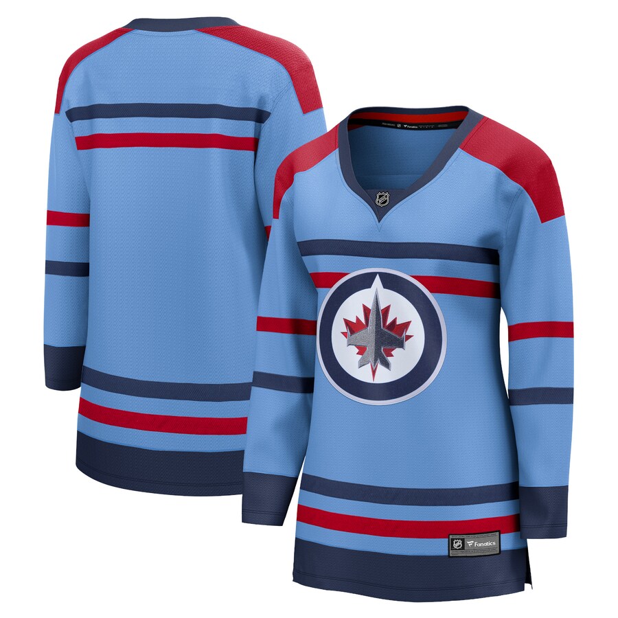 Women's Winnipeg Jets  Fanatics Branded Light Blue Anniversary Premier Breakaway Jersey