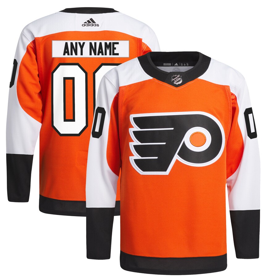 Men's Philadelphia Flyers  adidas Burnt Orange Home Primegreen Authentic Custom Jersey