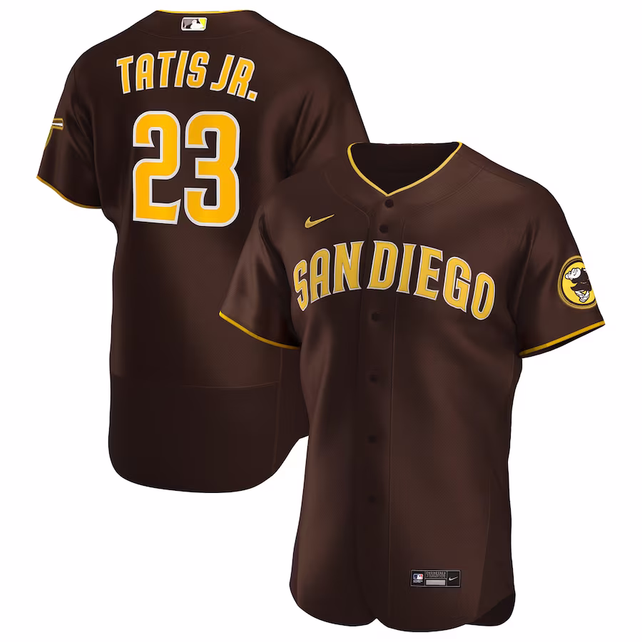 Men's San Diego Padres Fernando Tatís Jr. Nike Brown Road Authentic Player Jersey