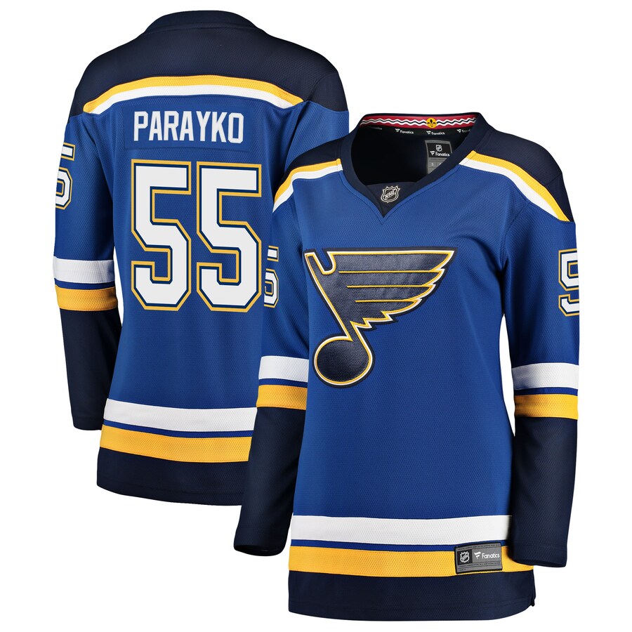 Women's St. Louis Blues Colton Parayko Fanatics Branded Blue Breakaway Player Jersey