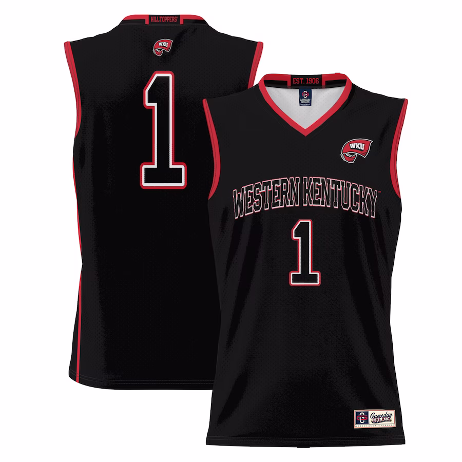 #1  Western Kentucky Hilltoppers GameDay Greats  Lightweight Basketball Jersey - Black