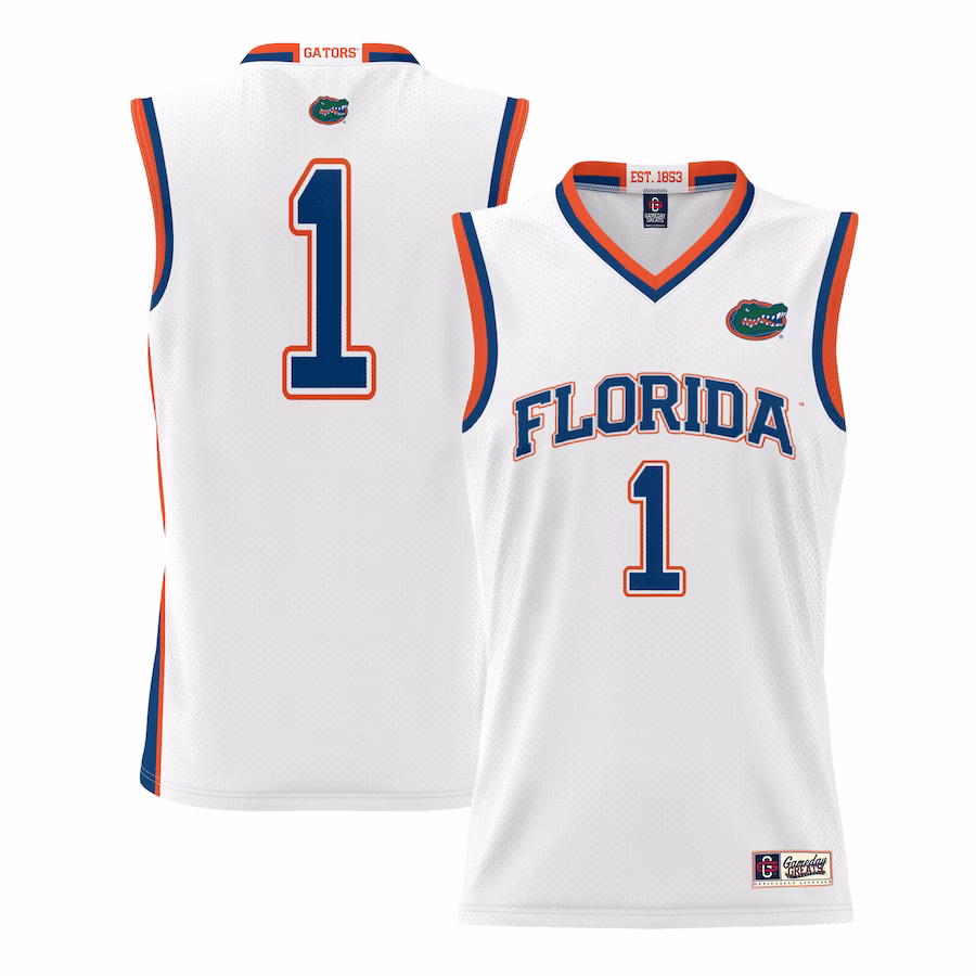 #70 Florida Gators GameDay Greats Unisex Lightweight Basketball Jersey - White