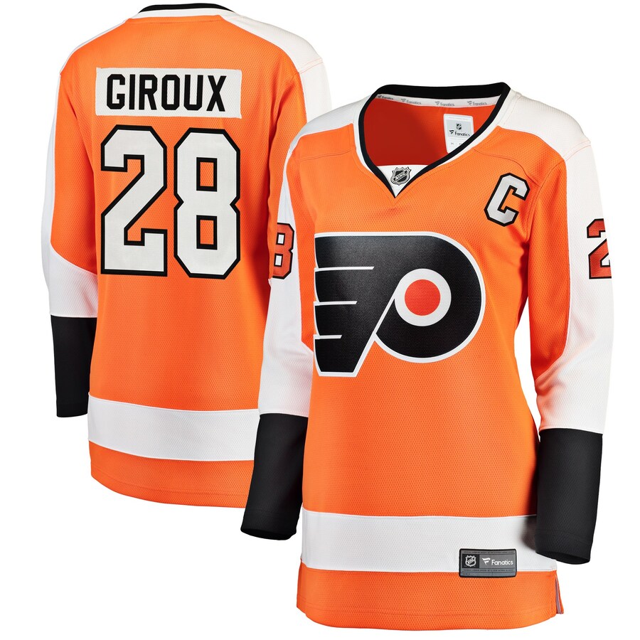 Women's Philadelphia Flyers Claude Giroux Fanatics Branded Orange Home Breakaway Player Jersey