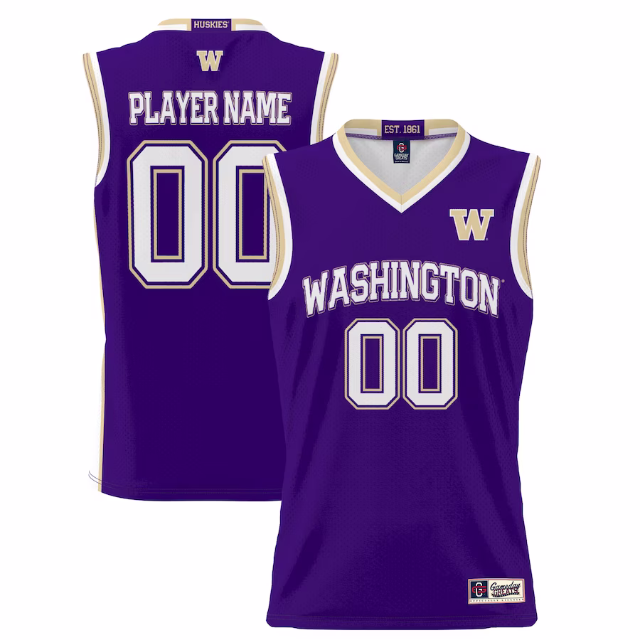 Washington Huskies GameDay Greats Unisex  Lightweight NIL Pick-A-Player Basketball Jersey - Purple