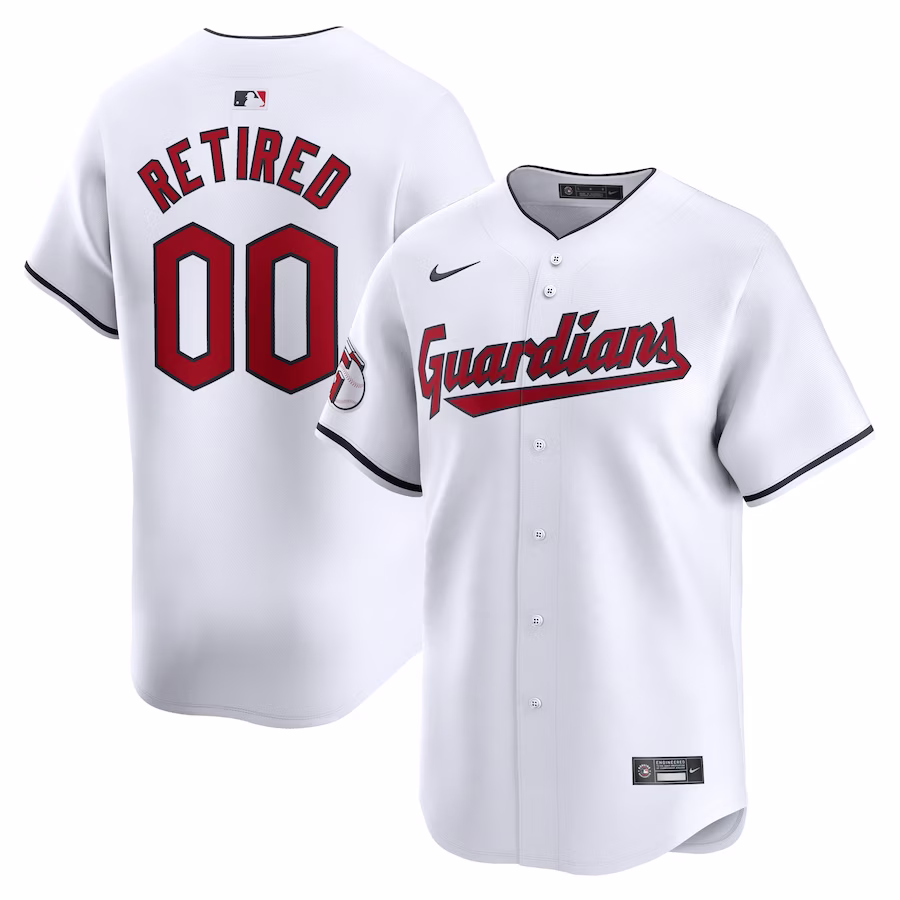 Men's Cleveland Guardians Nike White Home Limited Pick-A-Player Retired Roster Jersey