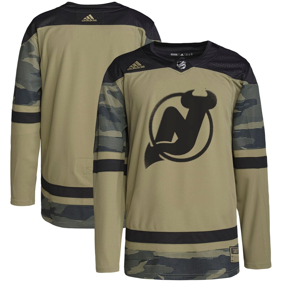 Men's New Jersey Devils adidas Camo Military Appreciation Team Authentic Practice Jersey