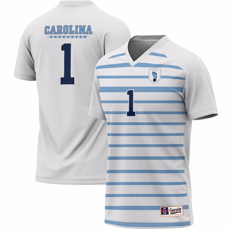 #1 North Carolina Tar Heels GameDay Greats Lightweight Soccer Fashion Jersey - White