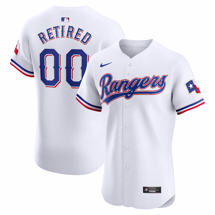 Men's Texas Rangers Nike White Home Elite Pick-A-Player Retired Roster Jersey
