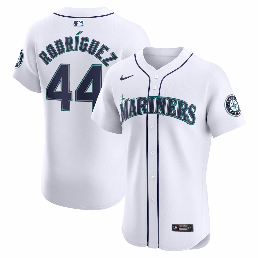 Men's Seattle Mariners Julio Rodríguez Nike White Home Elite Player Jersey