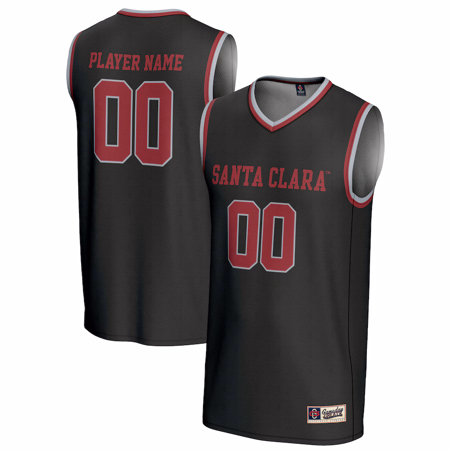 Santa Clara Broncos GameDay Greats Unisex NIL Pick-A-Player Lightweight Women's Basketball Jersey - Black