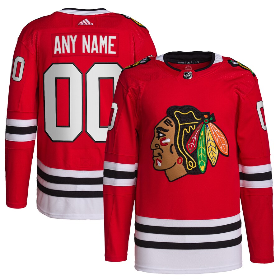 Men's Chicago Blackhawks adidas Red Home Primegreen Authentic Pro Custom Jersey