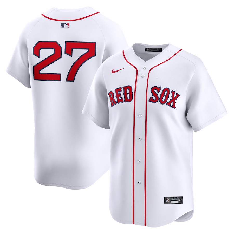 Men's Boston Red Sox Carlton Fisk Nike White Home Limited Player Jersey