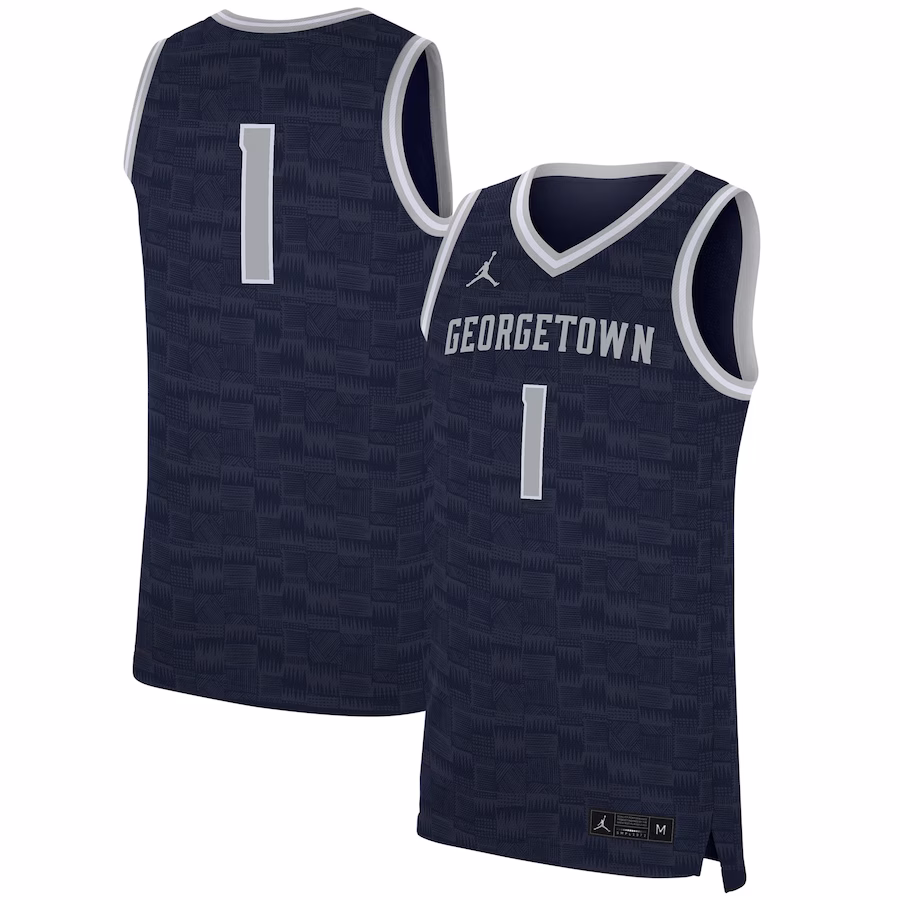 #1 Georgetown Hoyas Nike Replica Jersey - Navy