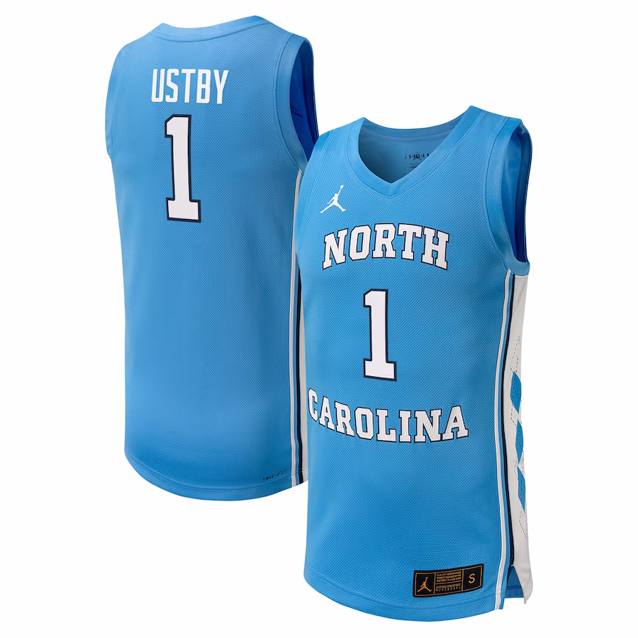 Alyssa Ustby North Carolina Tar Heels  Jordan Brand NIL Women's Basketball Replica Player Jersey - Carolina Blue