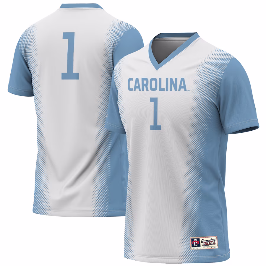 #1 North Carolina Tar Heels GameDay Greats Unisex Women's Soccer Lightweight Fashion Jersey - White