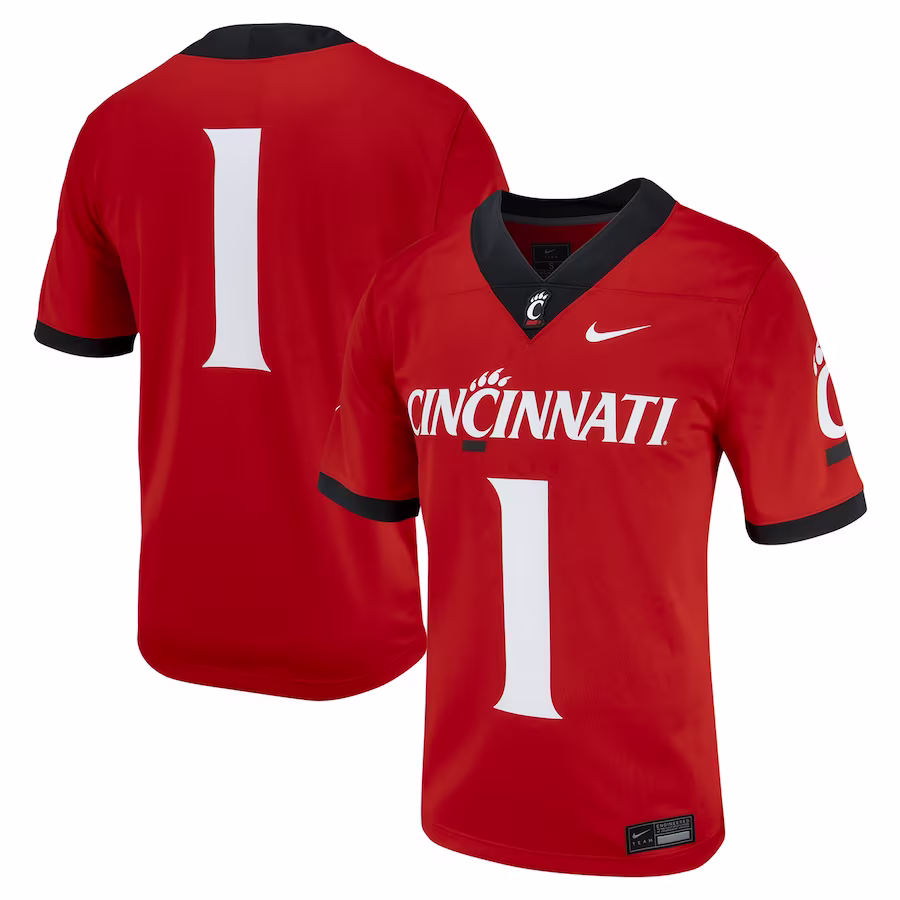 #1 Cincinnati Bearcats Nike Untouchable Football Jersey – Red