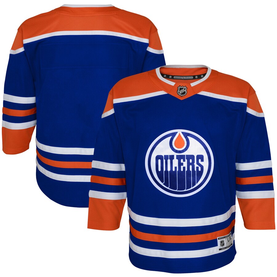 Youth Edmonton Oilers  Royal Home Replica Jersey