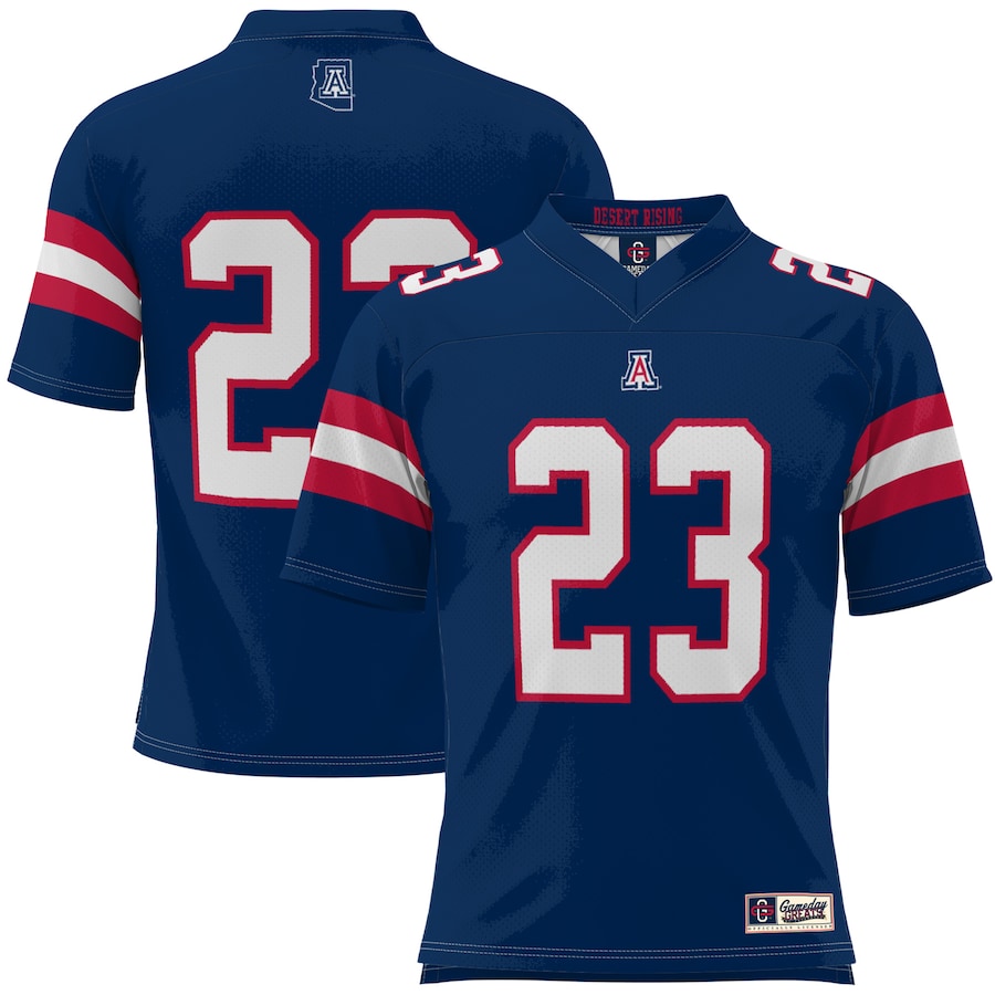 #23 Arizona Wildcats GameDay Greats Desert Rising Football Jersey - Navy