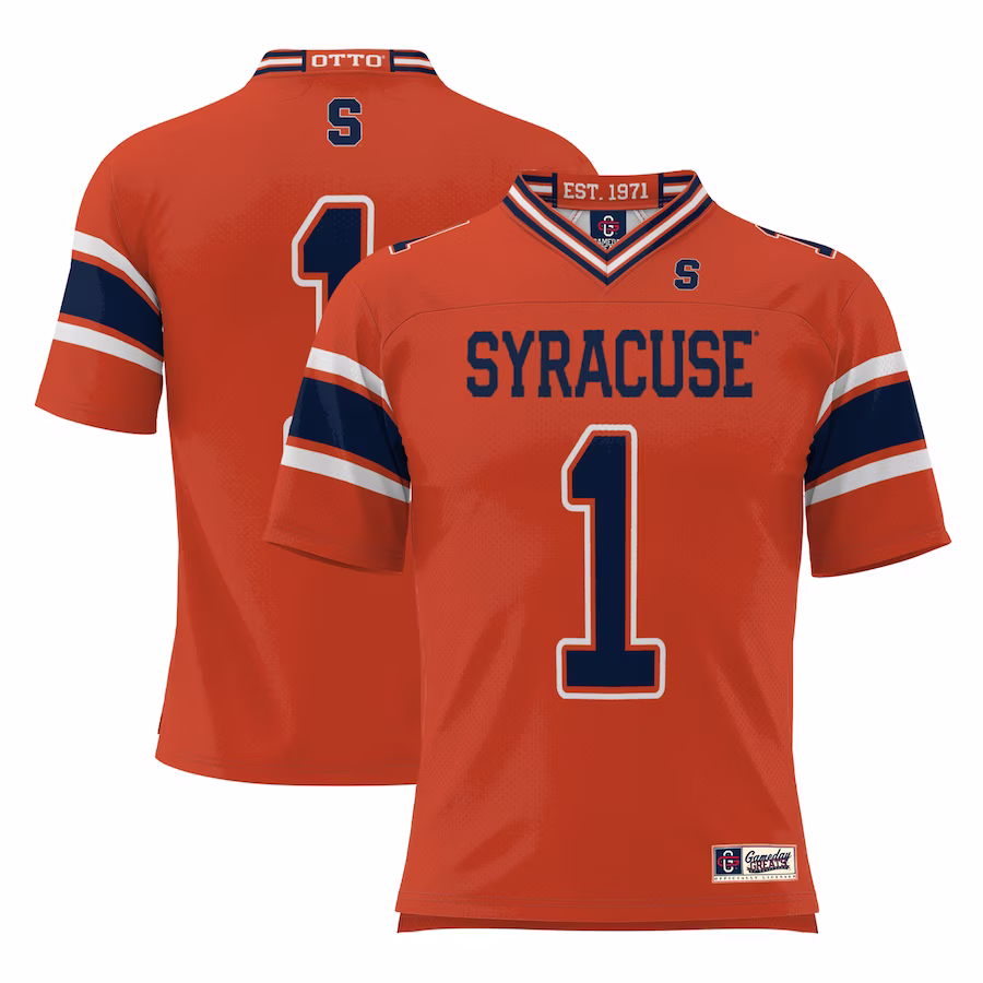 #1 Syracuse Orange GameDay Greats Youth Football Jersey - Orange