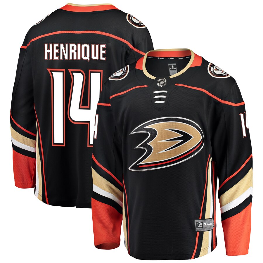 Men's Anaheim Ducks Adam Henrique Fanatics Branded Black Breakaway Player Jersey