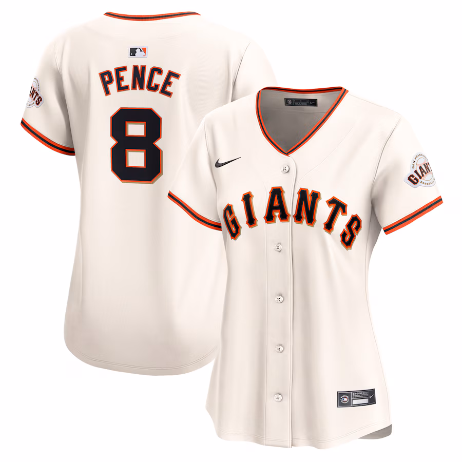 Women's San Francisco Giants Hunter Pence Nike Cream Home Limited Player Jersey