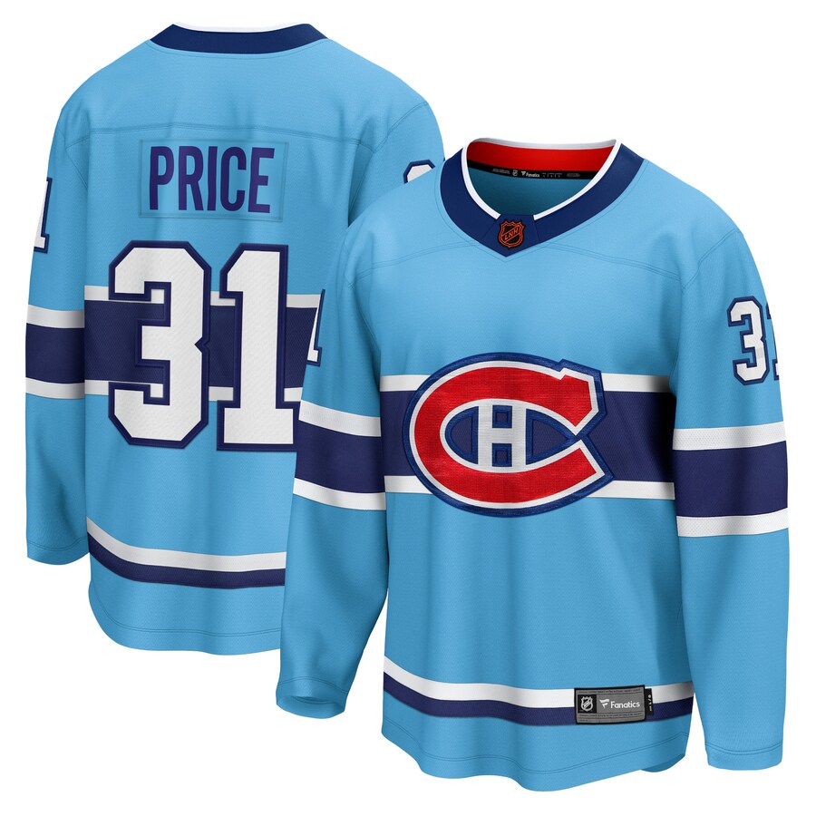 Men's Montreal Canadiens Carey Price Fanatics Branded Light Blue Special Edition 2.0 Breakaway Player Jersey
