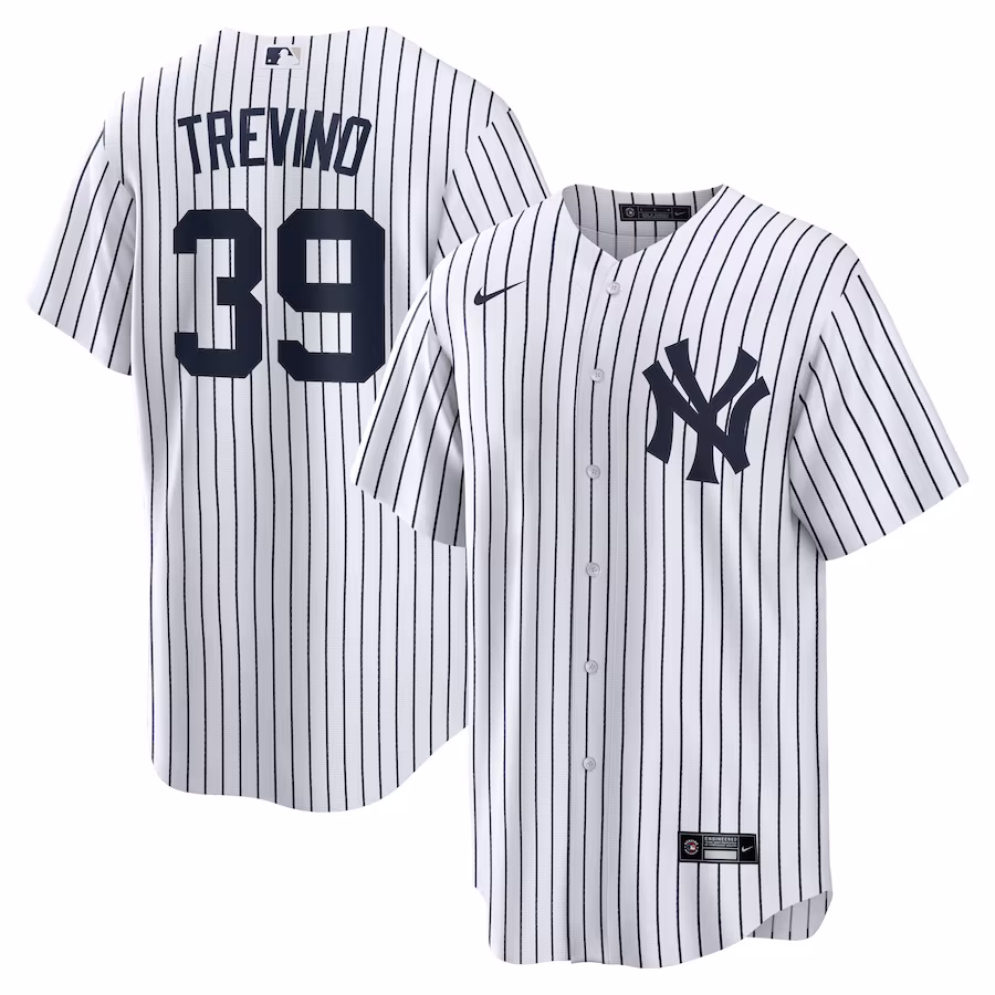 Men's New York Yankees Jose Trevino Nike White Home  Replica Player Jersey