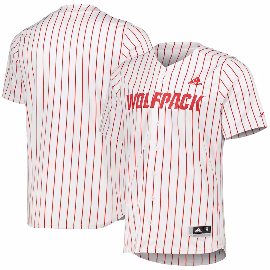 NC State Wolfpack adidas Replica Baseball Jersey - White
