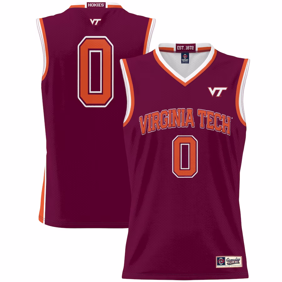 #0 Virginia Tech Hokies GameDay Greats Unisex Lightweight Basketball Jersey - Maroon