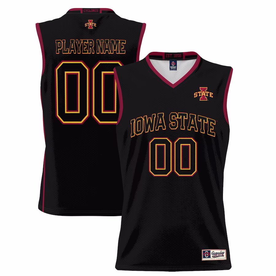 Iowa State Cyclones GameDay Greats Unisex  Lightweight NIL Pick-A-Player Basketball Jersey - Black