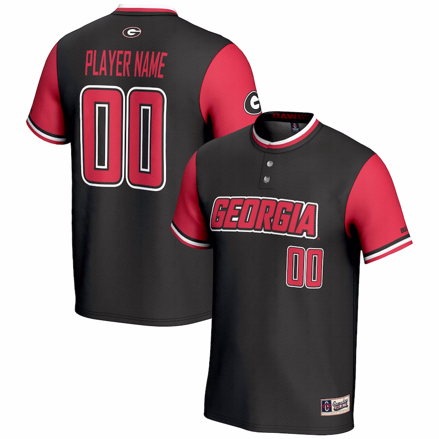 Georgia Bulldogs GameDay Greats Unisex  NIL Pick-A-Player Lightweight Softball Jersey - Black