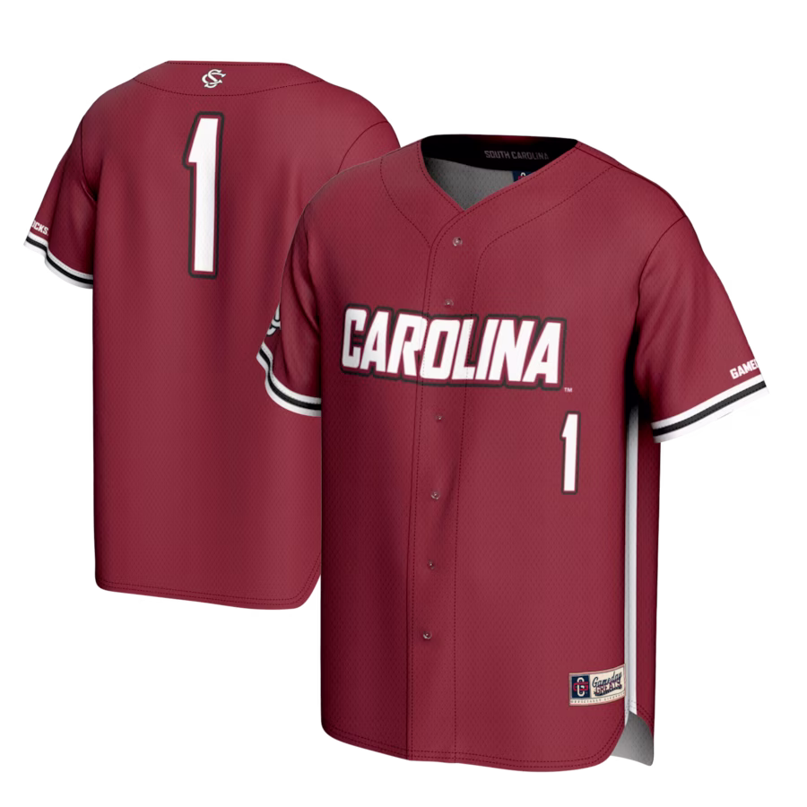 #1 South Carolina Gamecocks GameDay Greats Youth Lightweight Baseball Fashion Jersey - Garnet