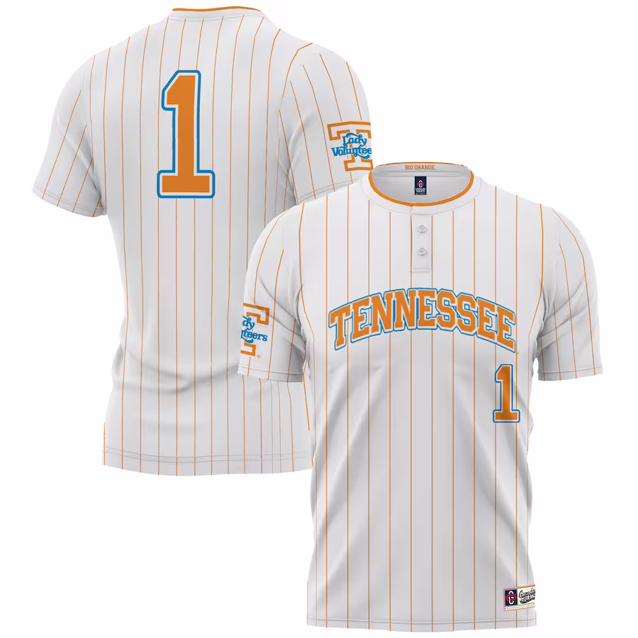#1 Tennessee Volunteers GameDay Greats Unisex Lightweight Softball Jersey - White