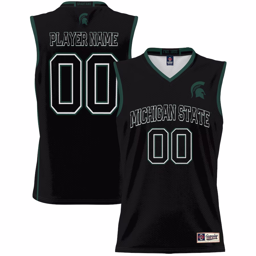 Michigan State Spartans GameDay Greats Unisex  Lightweight NIL Pick-A-Player Basketball Jersey - Black