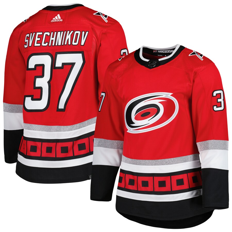 Men's Carolina Hurricanes Andrei Svechnikov adidas Red  Primegreen Authentic Pro Player Jersey