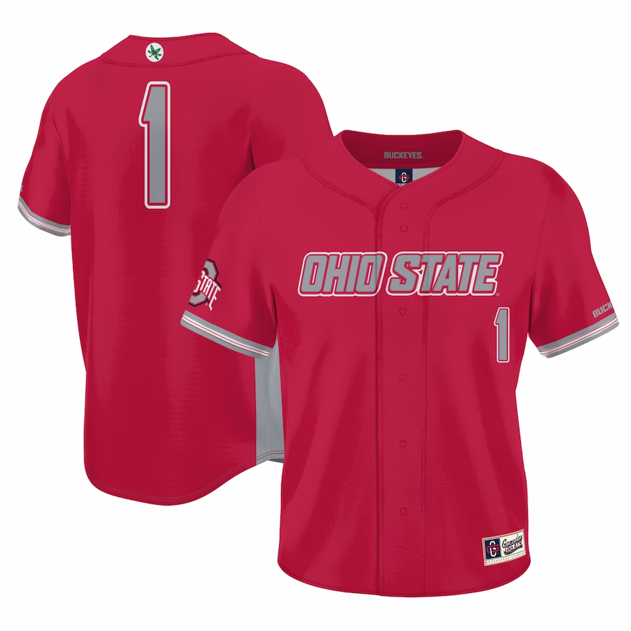 #1 Ohio State Buckeyes GameDay Greats Youth Lightweight Baseball Jersey - Scarlet