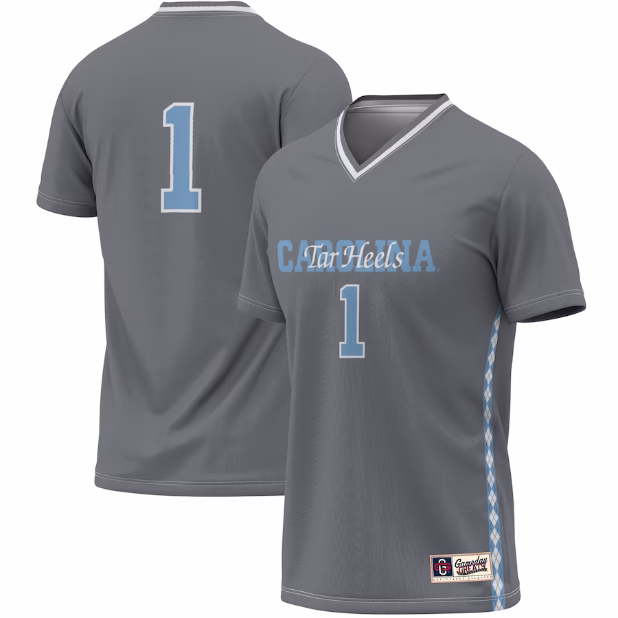 #1 North Carolina Tar Heels GameDay Greats Youth Women's Soccer Lightweight Fashion Jersey - Gray