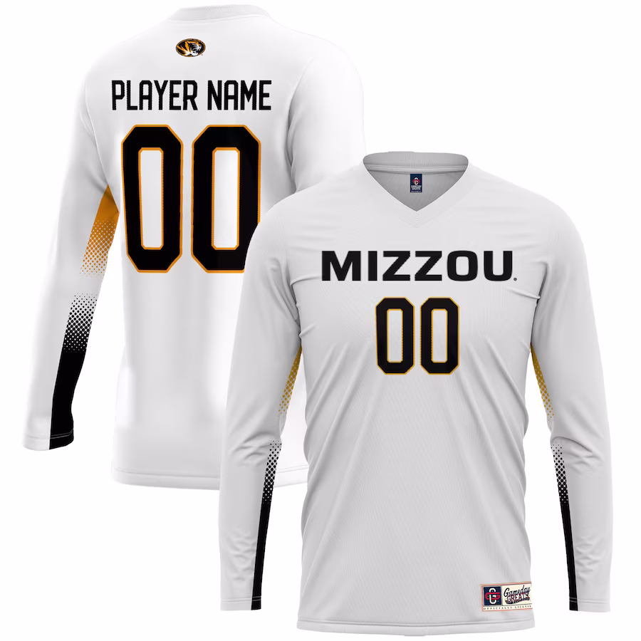 Missouri Tigers GameDay Greats Youth NIL Pick-A-Player Lightweight Women's Volleyball Jersey – White