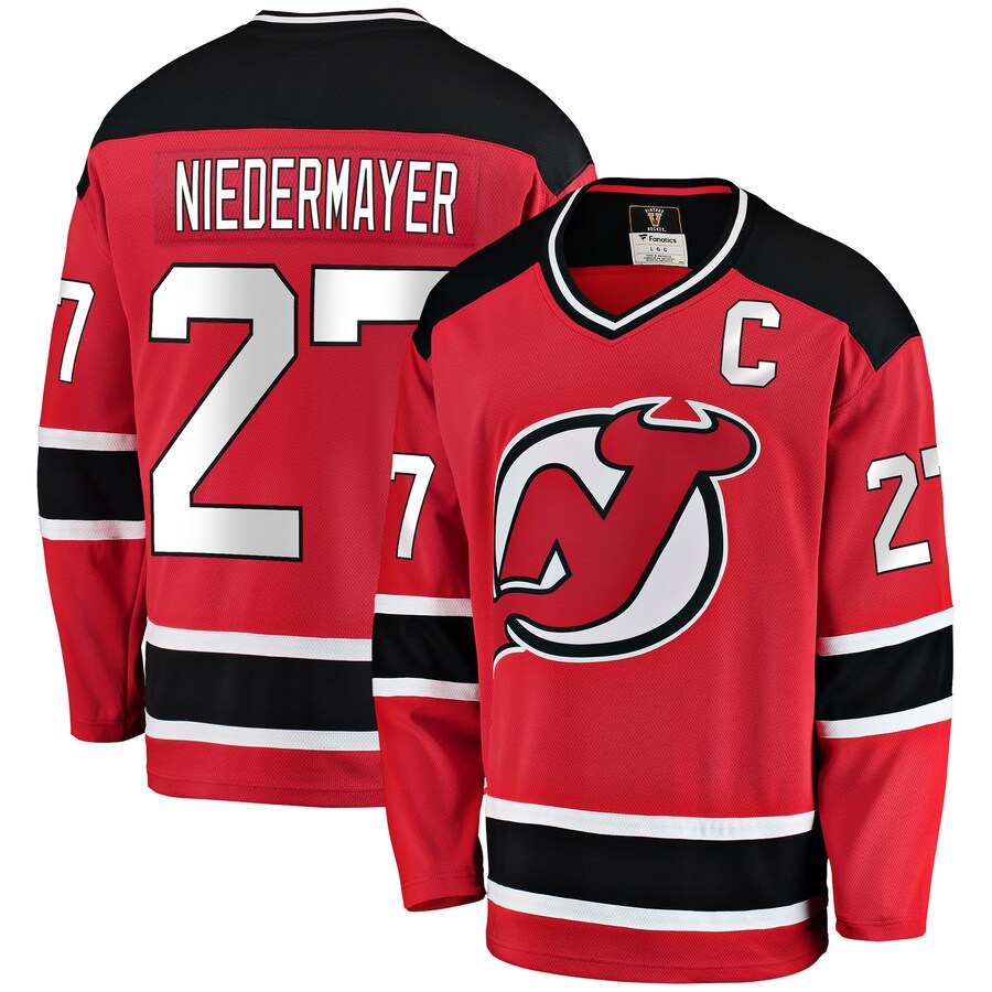Men's New Jersey Devils Scott Niedermayer Fanatics Branded Red Premier Breakaway Retired Player Jersey